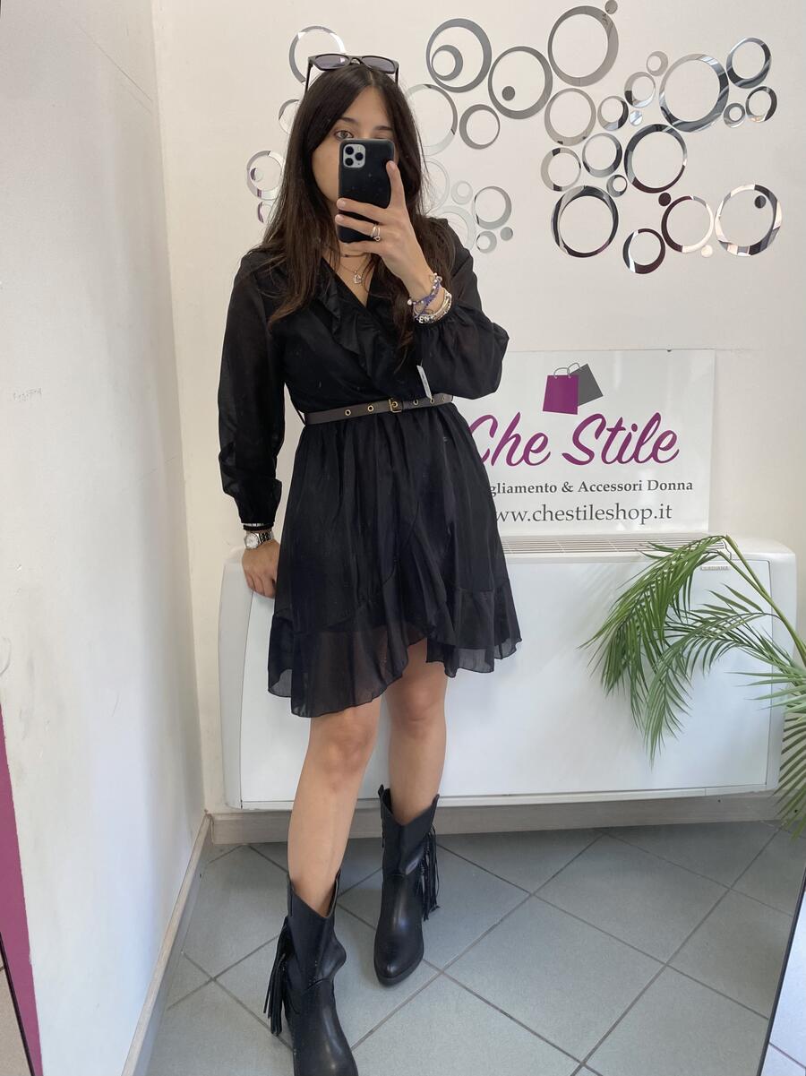 NOVITÀ Abito in tencel con cinturina