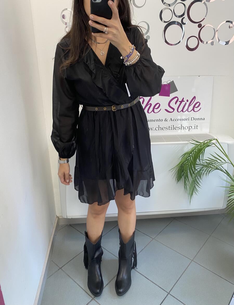 NOVITÀ Abito in tencel con cinturina