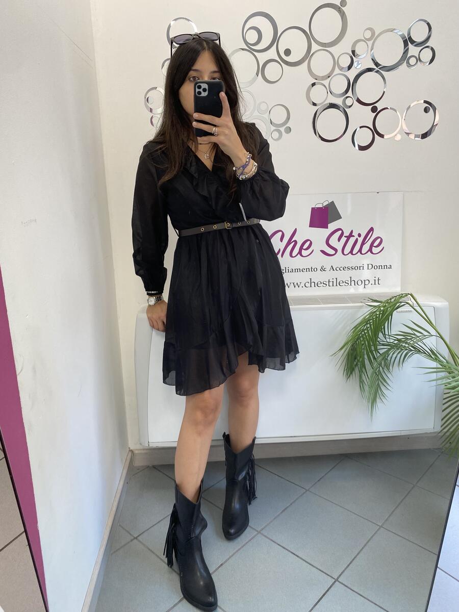 NOVITÀ Abito in tencel con cinturina