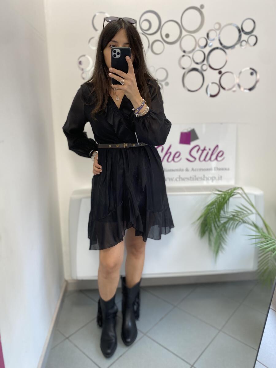 NOVITÀ Abito in tencel con cinturina