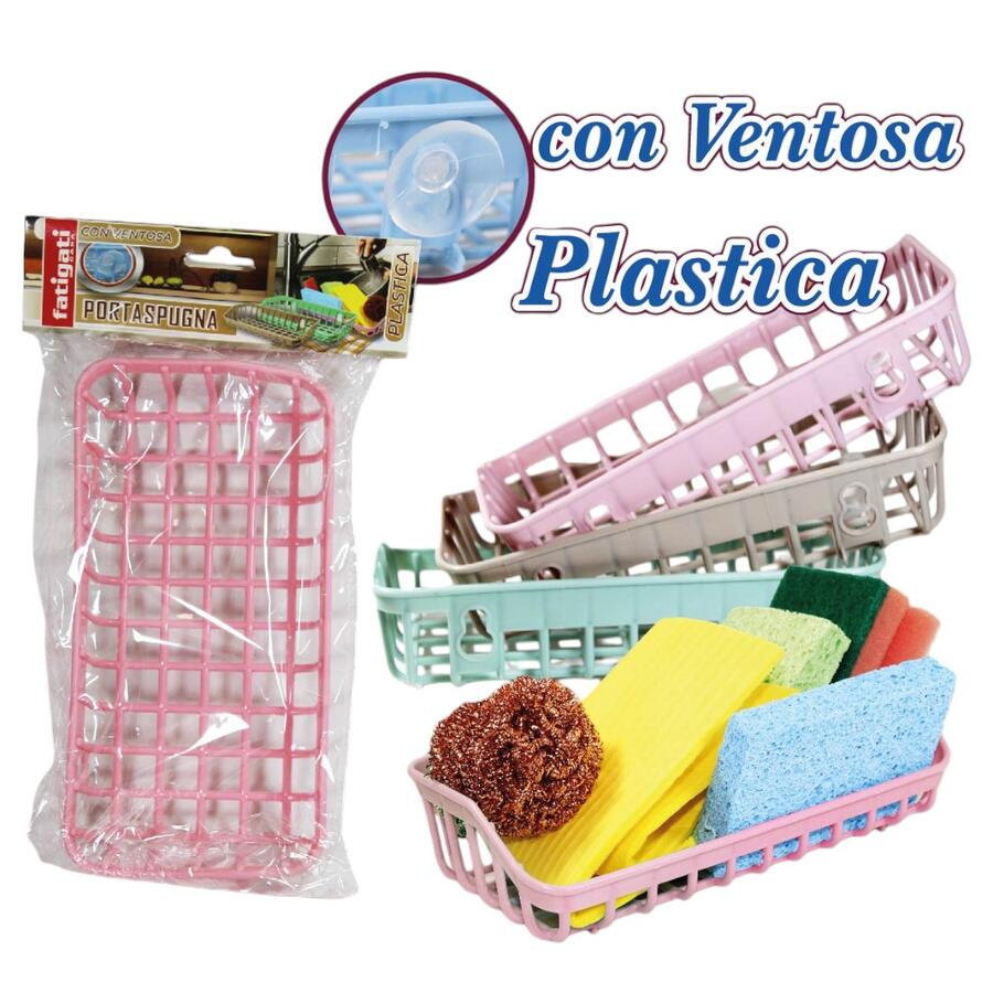 FATIGATI PORTASPUGNA IN PLASTICA CON VENTOSA (Confezione da 12 pezzi) 