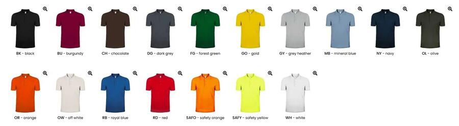 Polo colorata Unisex Personalizzata da 10 pz