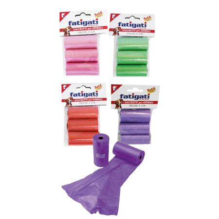 FATIGATI SACCHETTI PER ANIMALI 45 PEZZI 22x28 (Confezione da 12 pezzi) 
