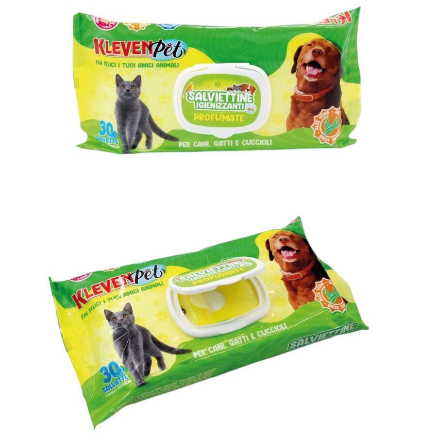 FATIGATI SALVIETTINE PER CANI E GATTI 30 PEZZI (Confezione da 12 pezzi) 