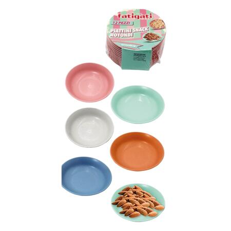 FATIGATI PIATTINO SNACK 12 PEZZI 8X8X2 (Confezione da 12 pezzi) 