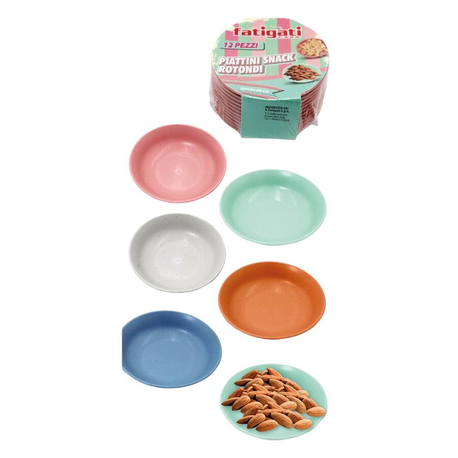 FATIGATI PIATTINO SNACK 12 PEZZI 8X8X2 (Confezione da 12 pezzi) 