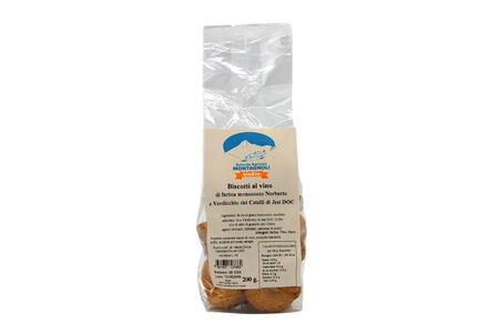 Biscotti al vino di Farina Monococco Norberto e Verdicchio dei Castelli di Jesi DOC 200g
