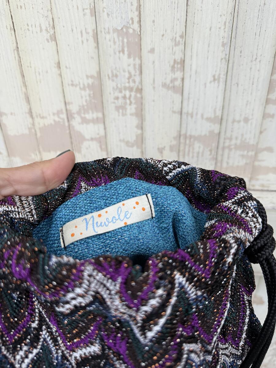 Secchiello  sfumature ottanio e melanzana 