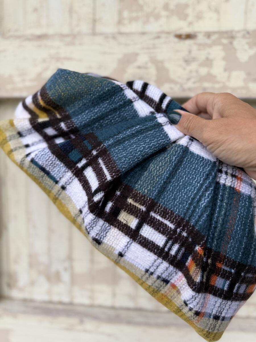 Soft bag righe e quadri multicolori 