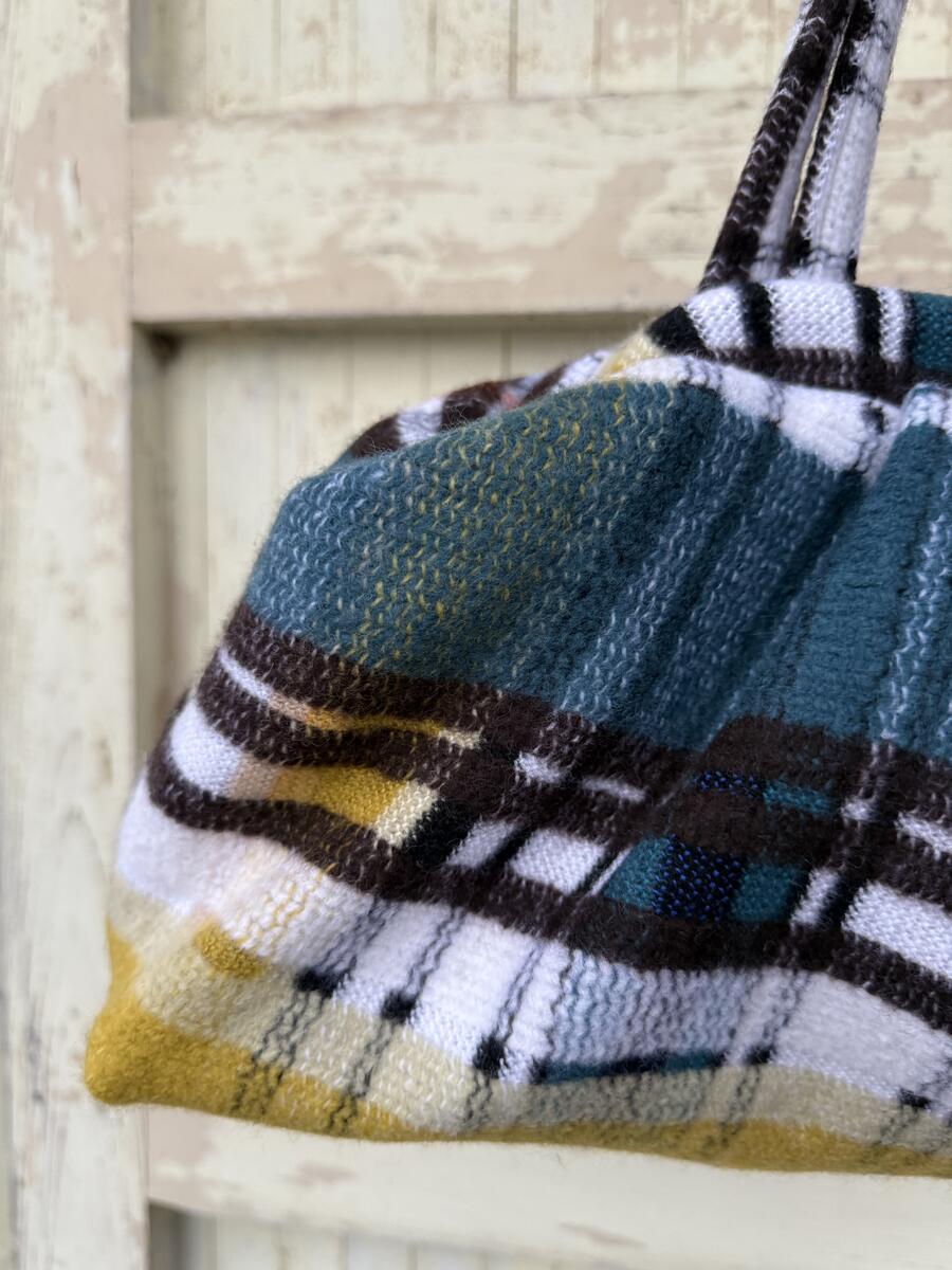 Soft bag righe e quadri multicolori 