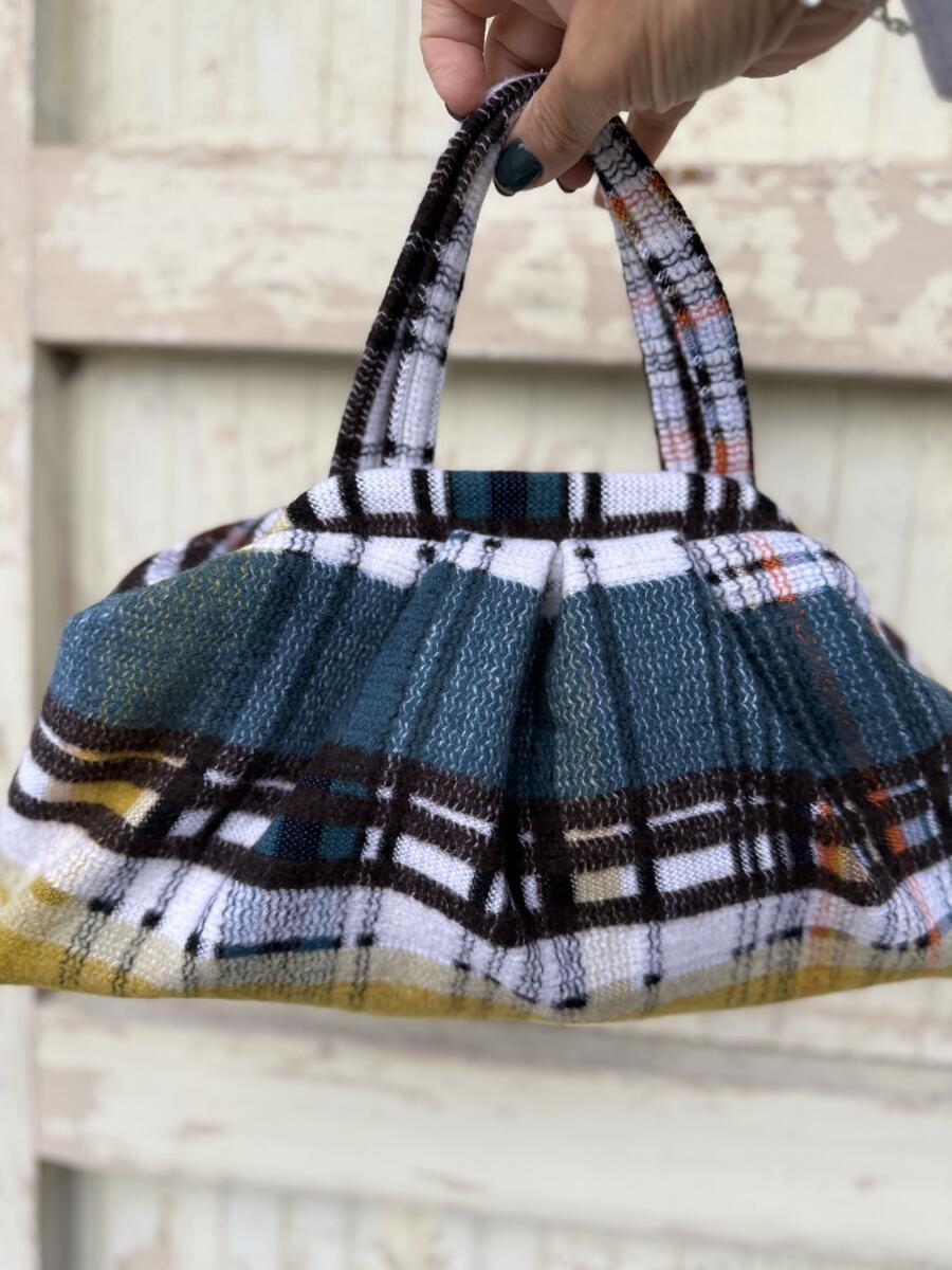 Soft bag righe e quadri multicolori 