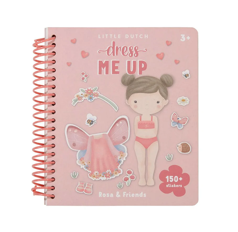 Libro Dress me up con stickers - Rosa & Friends