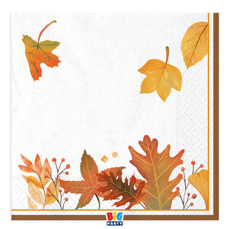 Autumn Leaves Tovagliolo in carta cm.33x33 Conf.16 pezzi