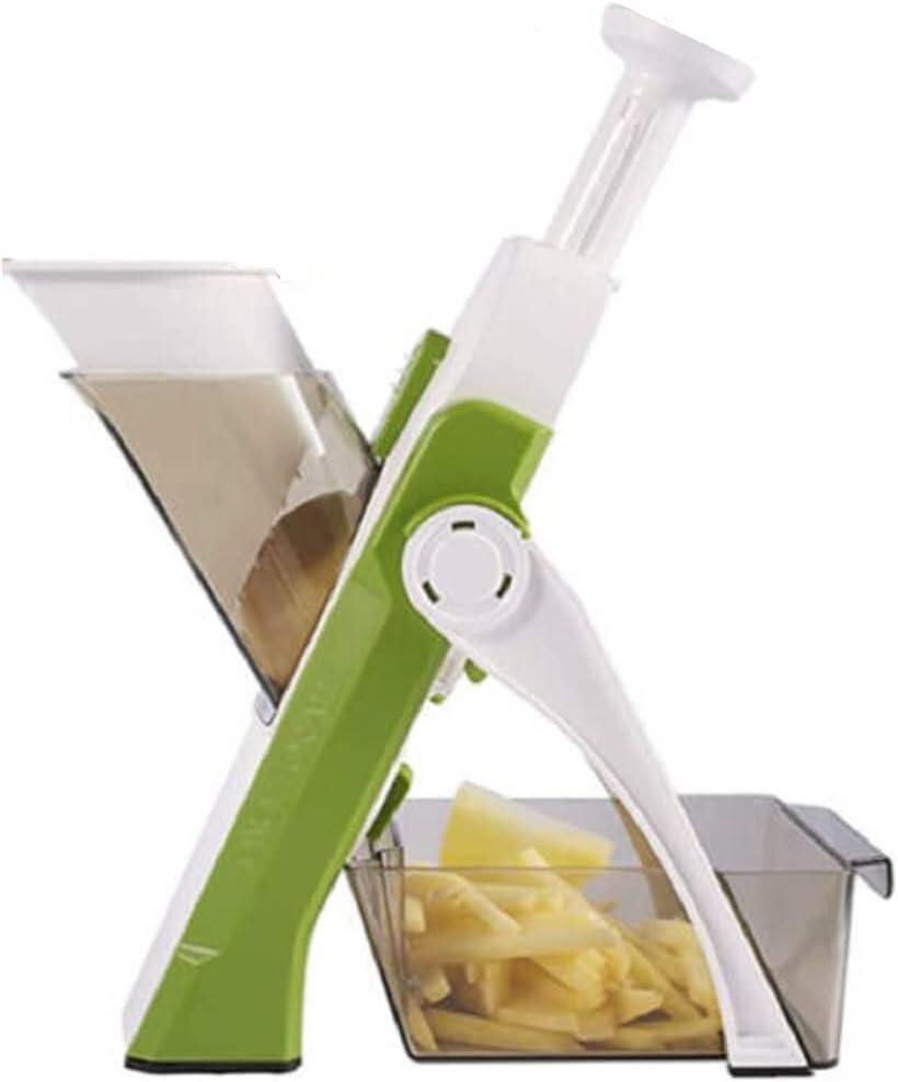 Mandolina Affetta Verdure Manuale con Spessore Regolabile Affettatrice Taglia Verdure Multifunzione affetta Taglia trita Julienne Vari colori