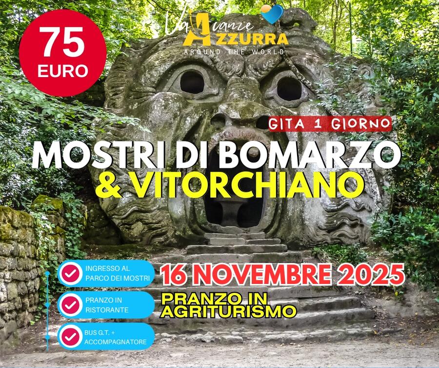 16 NOVEMBRE 2025 TOUR 1 GIORNO BOMARZO E VITORCHIANO