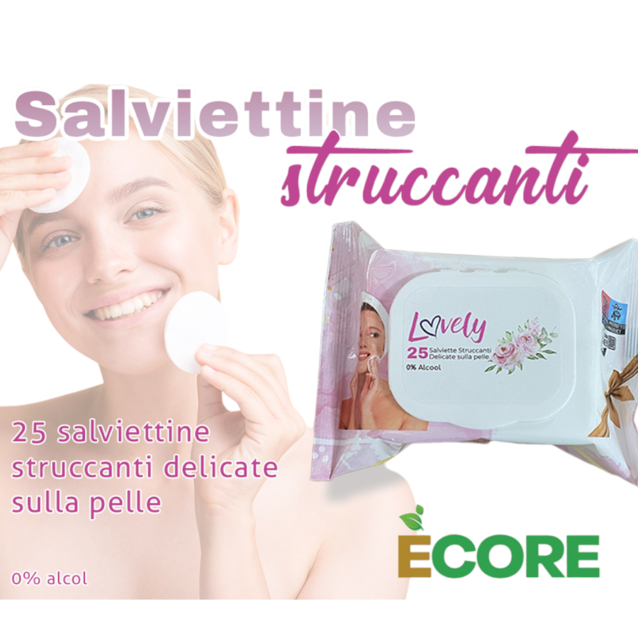 INTRADE SALVIETTINE STRUCCANTI 25 PEZZI (Confezione da 24 pezzi) 