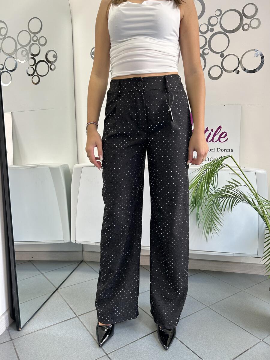 NOVITÀ Pantalone palazzo brillantinato