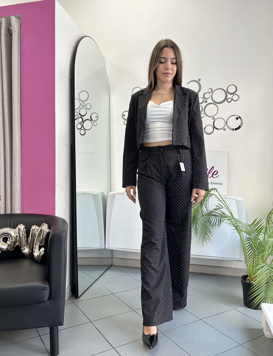 NOVITÀ Pantalone palazzo brillantinato