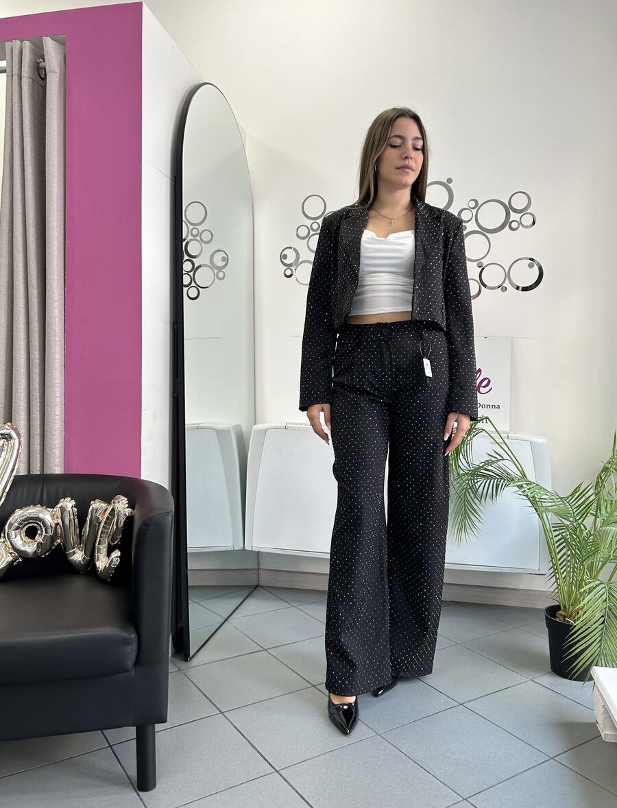 NOVITÀ Pantalone palazzo brillantinato
