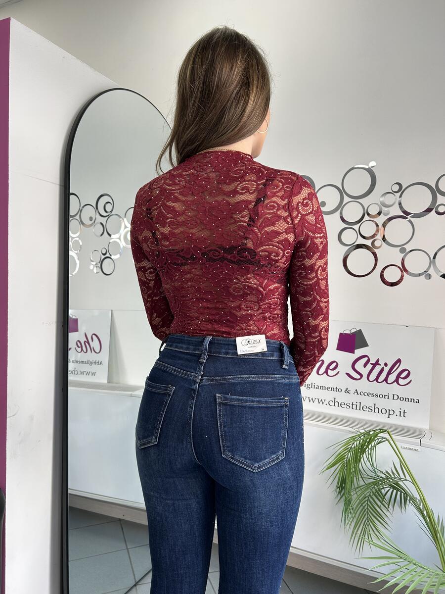 NOVITÀ Maglia in pizzo brillantinata