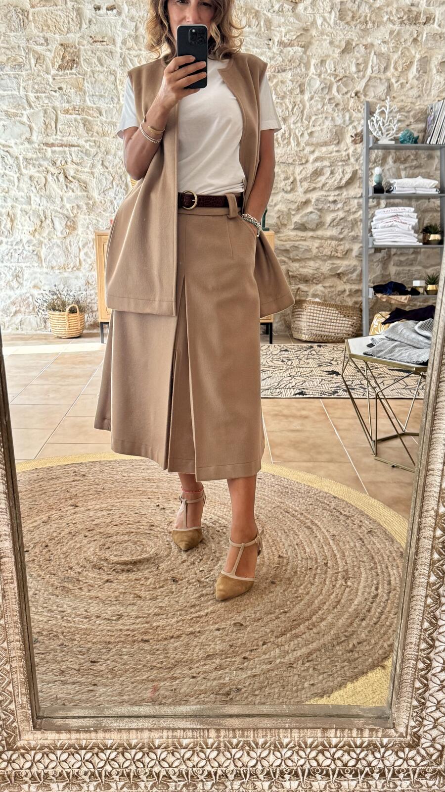 Gilet Cashmere Camel