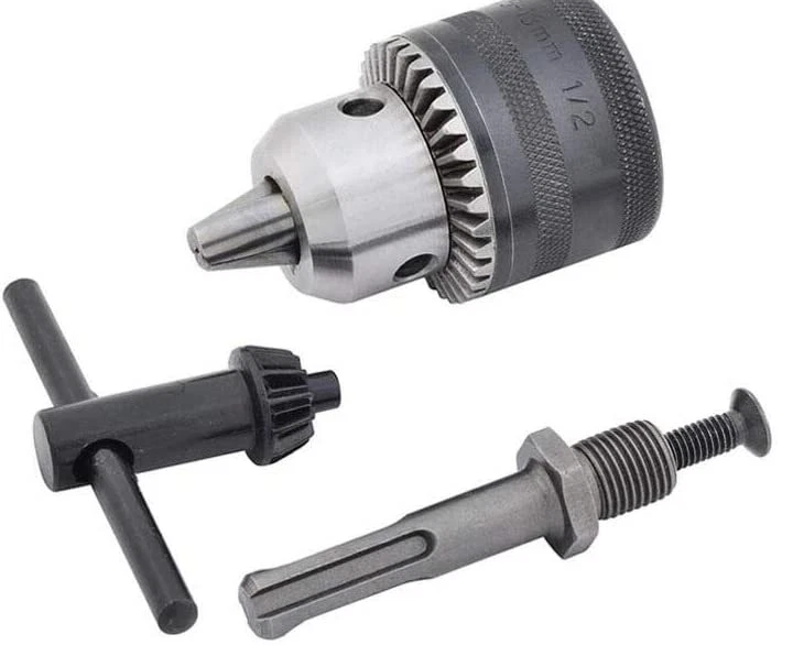 MANDRINO PER TRAPANO A CREMAGLIERA ADATTATORE ATTACCO SDS PLUS CHIAVINO 1,5 13MM