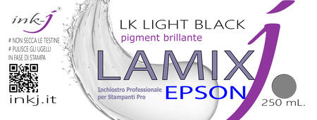  LBK LIGHT BLACK LAMIX PIGMENT FLACONE DA 250  ML. COMPATIBILE CON  PLOTTER EPSON SURE COLOR 