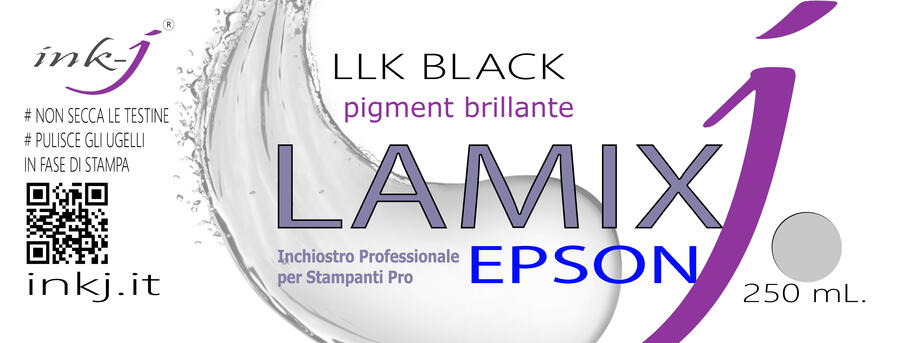  LLBK LIGHT LIGHT BLACK LAMIX PIGMENT FLACONE DA 250  ML. COMPATIBILE CON  PLOTTER EPSON SURE COLOR 