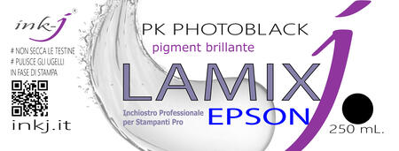 PK LAMIX PHOTO BLACK PIGMENT FLACONE DA 250  ML. COMPATIBILE CON  PLOTTER EPSON SURE COLOR 