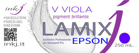 V LAMIX VIOLA PIGMENT FLACONE DA 250  ML. COMPATIBILE CON  PLOTTER EPSON SURE COLOR 