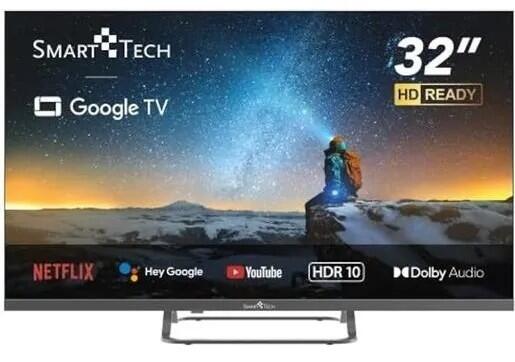 TV 32" Display HD Audio Stereo 6Watt, FULL-LED DVB-T2/S2/C SmartTech