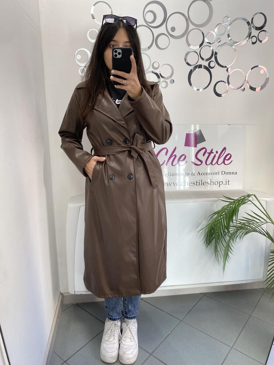 NOVITÀ Trench lungo in eco pelle