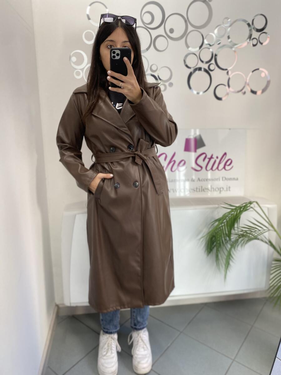 NOVITÀ Trench lungo in eco pelle