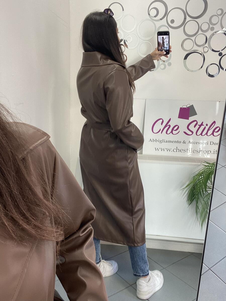 NOVITÀ Trench lungo in eco pelle