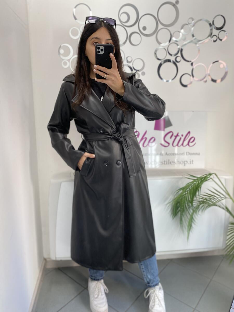 NOVITÀ Trench lungo in eco pelle
