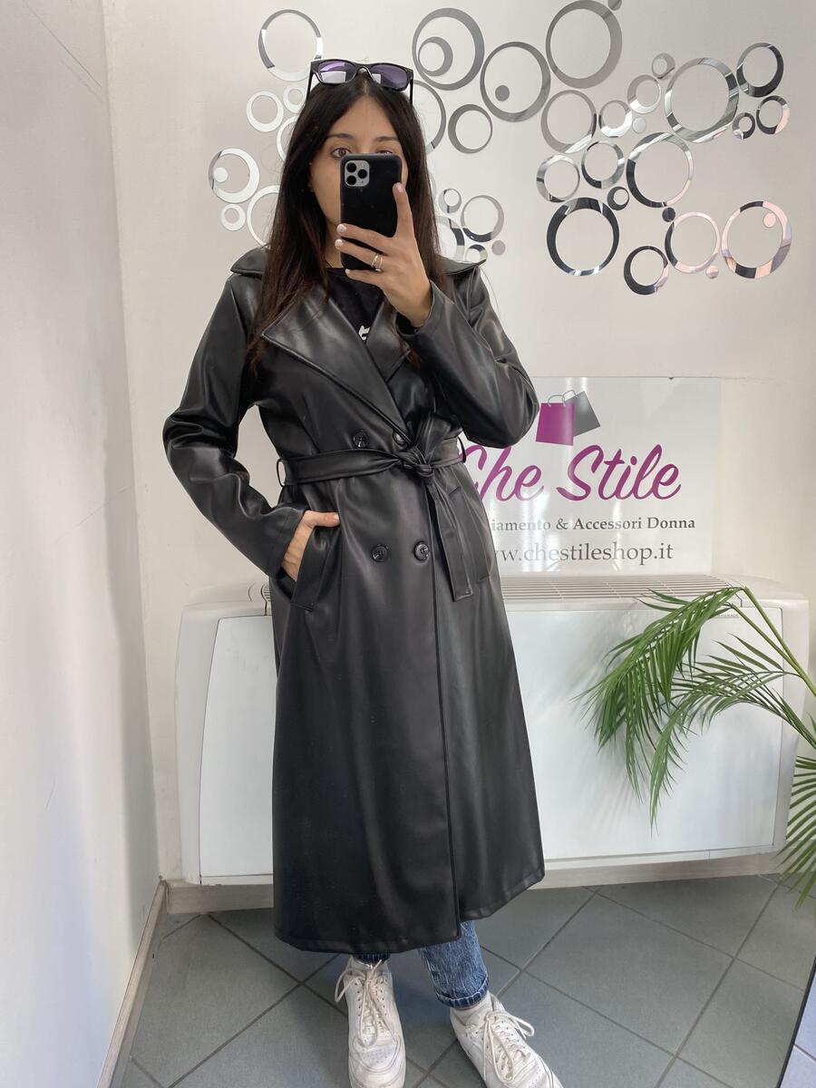 NOVITÀ Trench lungo in eco pelle