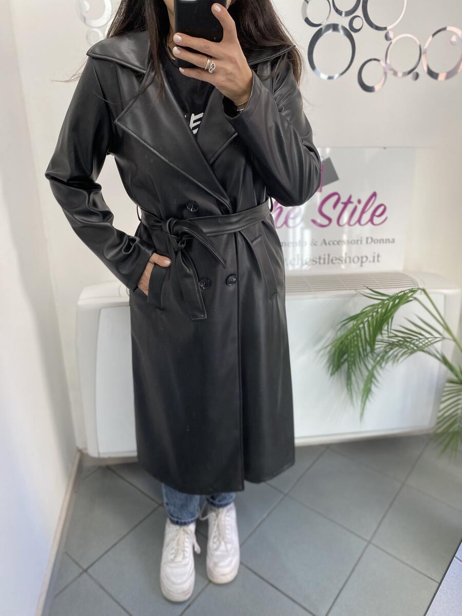 NOVITÀ Trench lungo in eco pelle
