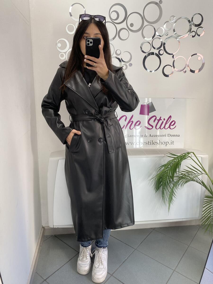 NOVITÀ Trench lungo in eco pelle