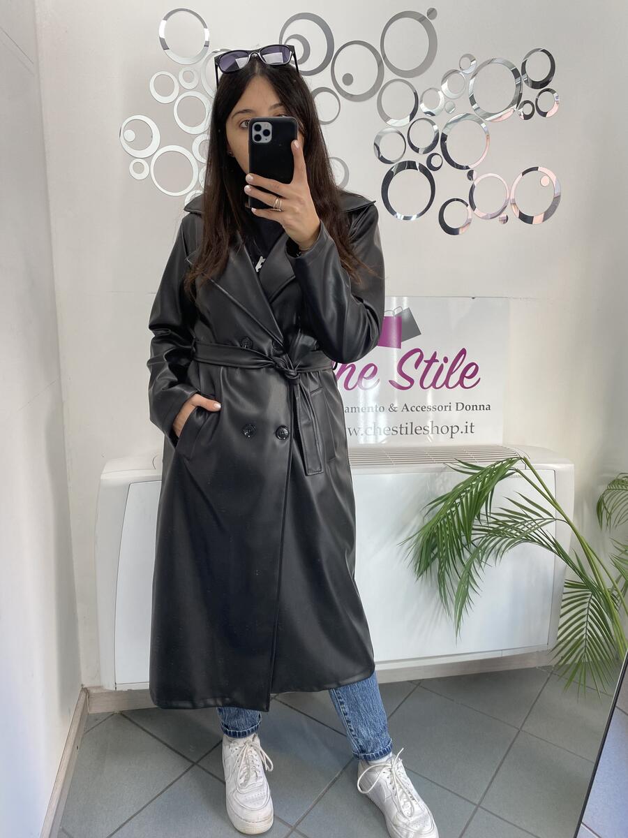 NOVITÀ Trench lungo in eco pelle