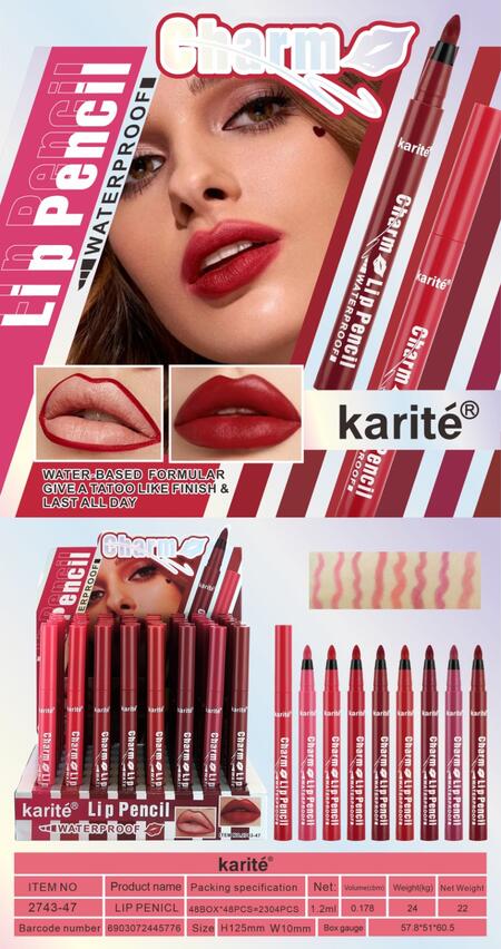 KARITE' LIP PENCIL WATERPROOF 
 [Conf.da 48 pezzi]