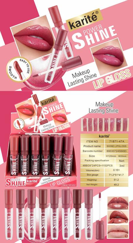 KARITE' POWER SHINE LIPGLOSS 
 [Conf.da 24 pezzi]