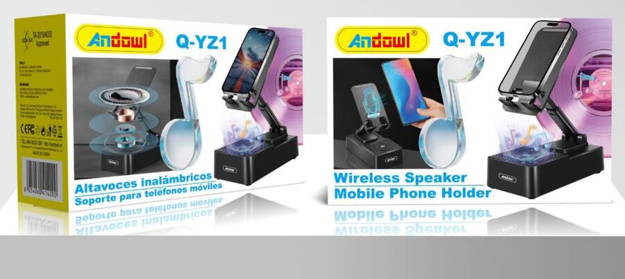 SUPPORTO PER TELEFONO CON CASSA BLUETOOTH