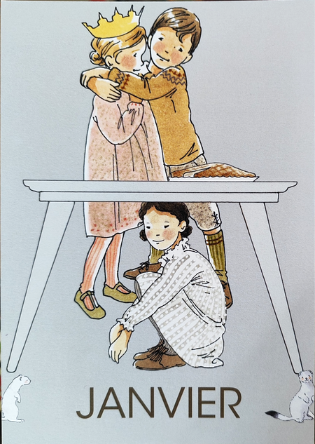 by·bm - childhood illustration, stampa fine art A5 (15x21 cm): JANVIER