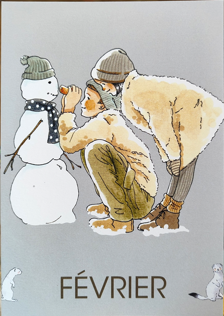 by·bm - childhood illustration, stampa fine art A5 (15x21 cm): FéVRIER