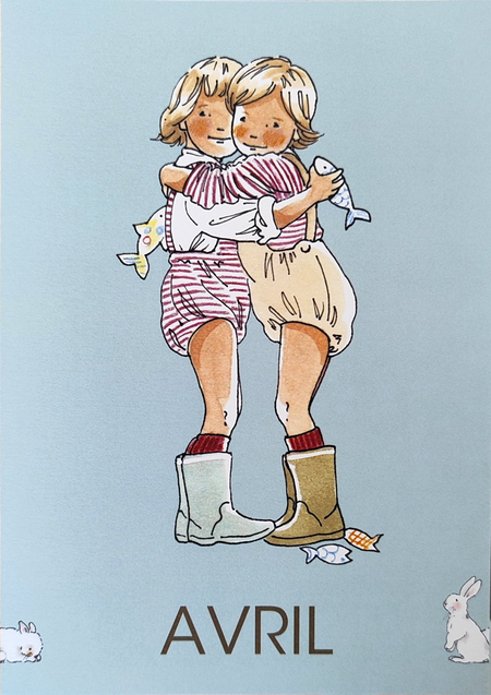 by·bm - childhood illustration, stampa fine art A5 (15x21 cm): AVRIL