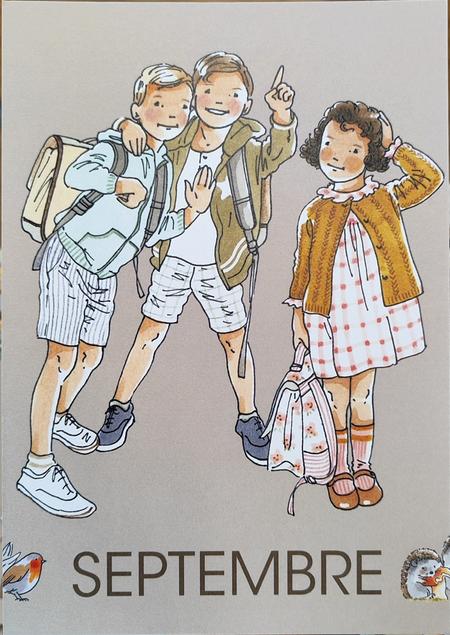 by·bm - childhood illustration, stampa fine art A5 (15x21 cm): SEPTEMBRE
