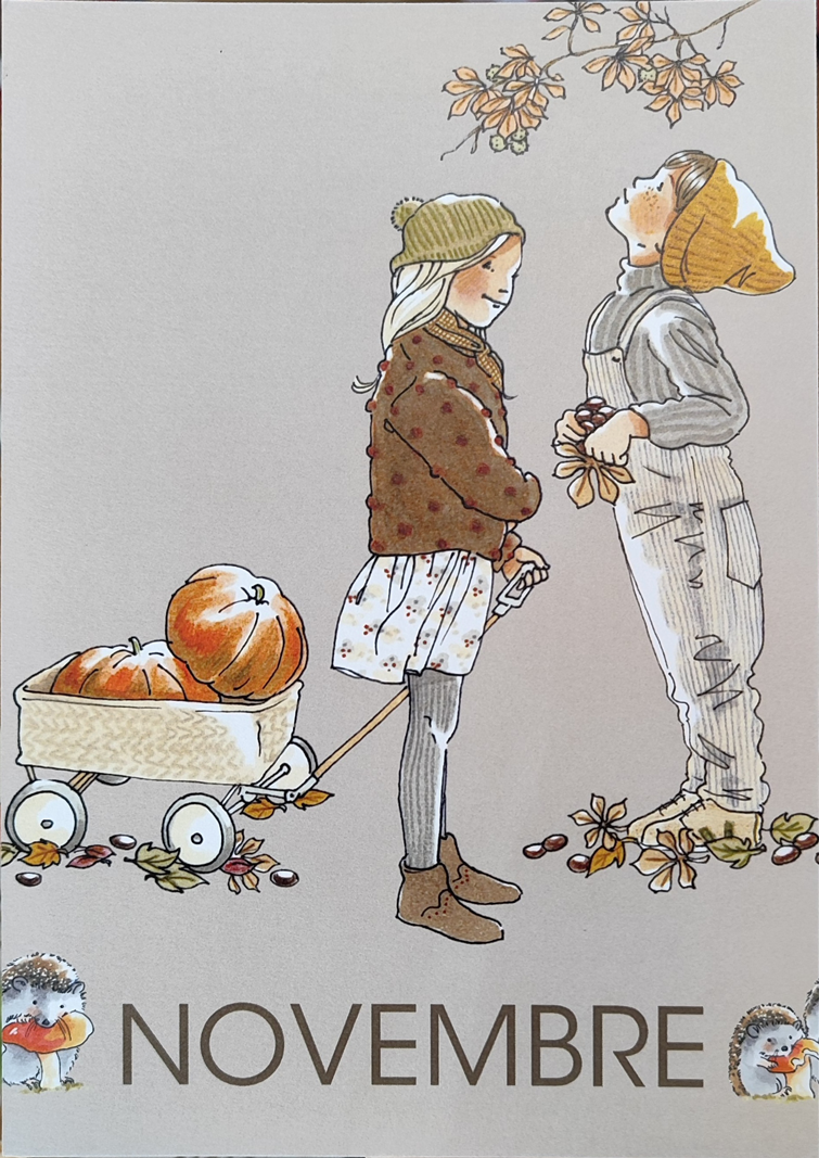 by·bm - childhood illustration, stampa fine art A5 (15x21 cm): NOVEMBRE