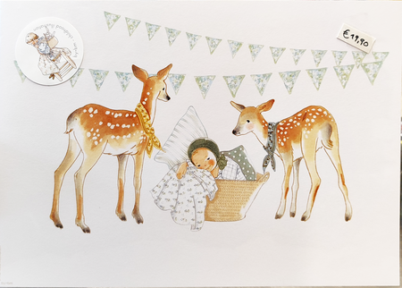 by·bm - childhood illustration, stampa fine art A4 (21x29,7 cm): LES FAONS