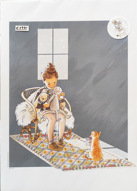 by·bm - childhood illustration, stampa fine art A3 (29,7x42 cm): L’ATTENTE