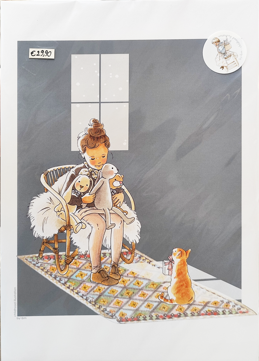by·bm - childhood illustration, stampa fine art A3 (29,7x42 cm): L’ATTENTE